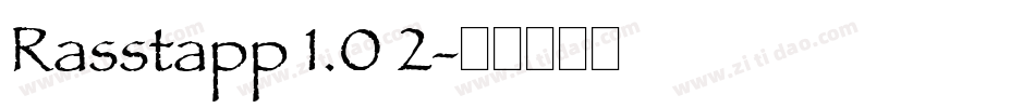 Rasstapp 1.0 2字体转换